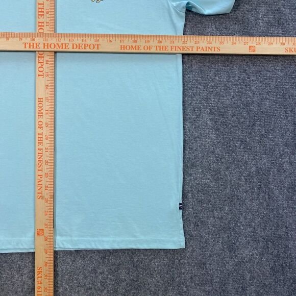 Nautica Reel Deal Tavern V-Neck Shirt Adult Medium Blue Beachcomber Island Fiji - Picture 16 of 16